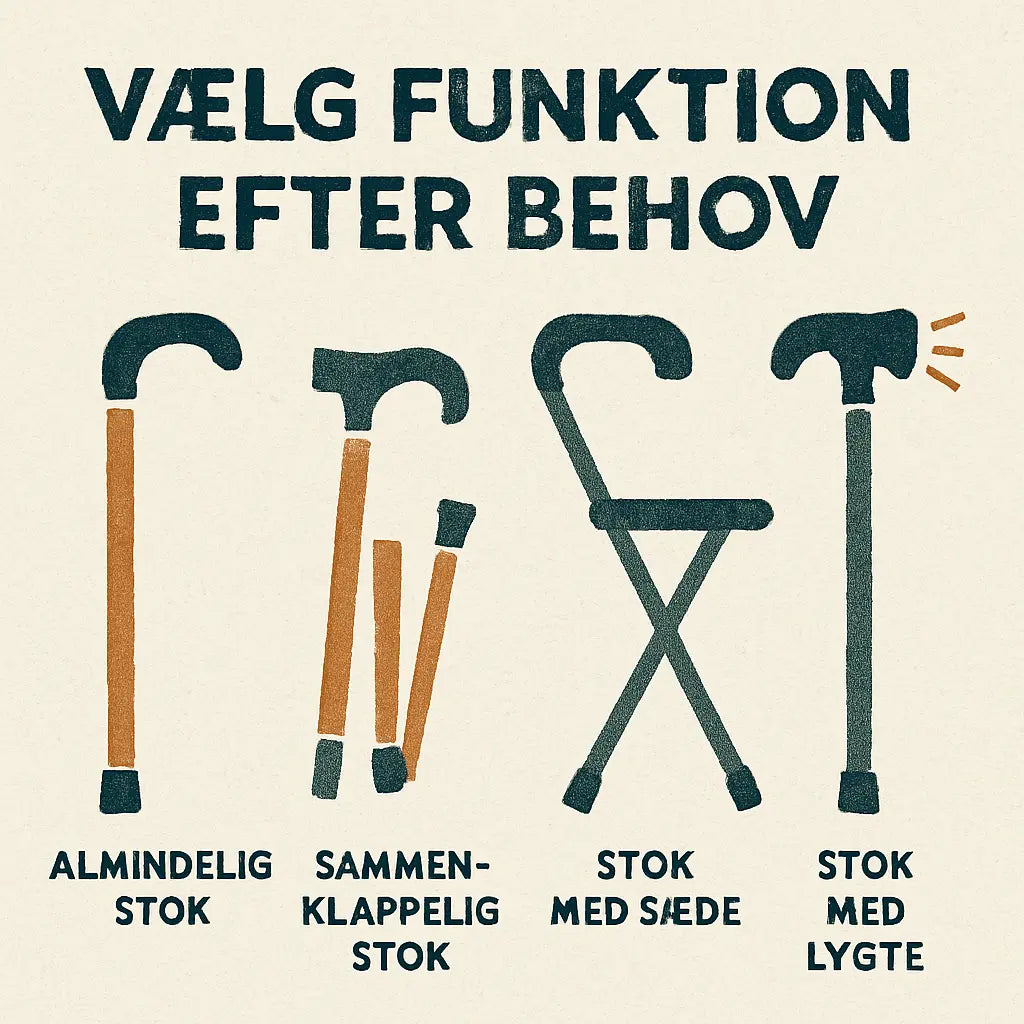 Vælg funktion efter behov